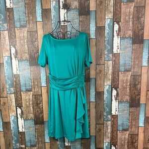 PARAGON Turquoise ruffle side Dress